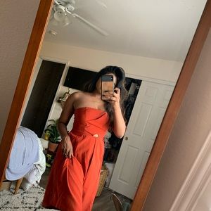 Boutique Reddish Orange Midi Dress